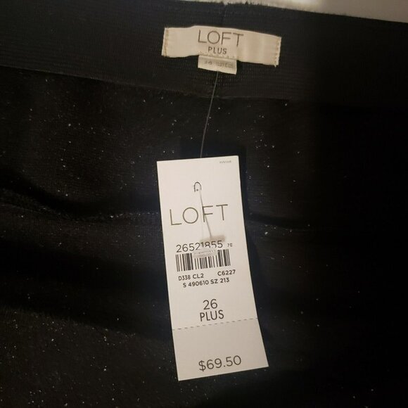 Loft Dressbarn Womens Skirt Wool, grey Sz 26 plus elástic waist MSPR $69.50 A - Picture 2 of 7